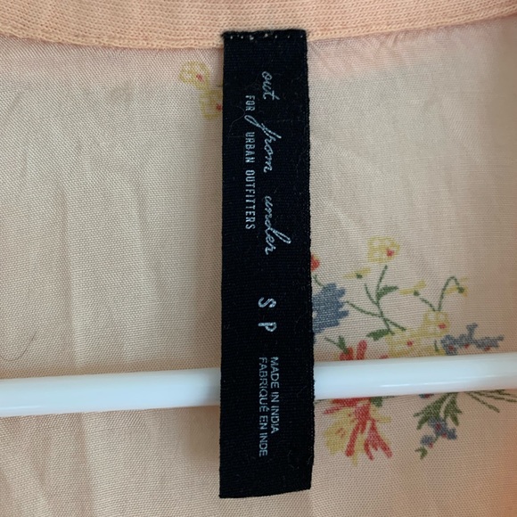 Out From Under by Urban Outfitters pastel pink floral oversized romper size S - Picture 5 of 6